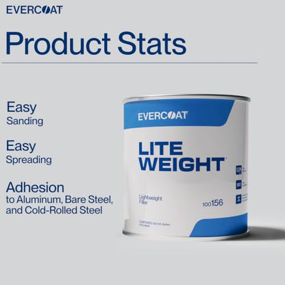 Evercoat Lite Weight Body Filler - Clog-Free Body Filler for Aluminum, Fiberglass & More - 128 Fl Oz - style: Lite Weight