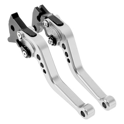 Short Brake Clutch Levers for Yamaha Raptor 660 2001-2004 1 Pair - color: Silver Tone