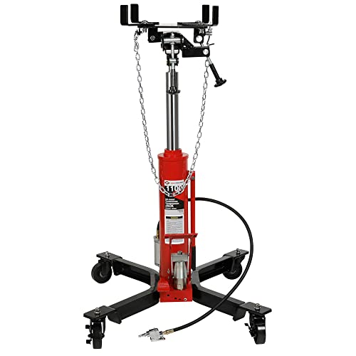 AFF Telescoping Transmission Jack - Truck Transmission Floor Jack with Universal Head and Wide Base (Multiple Weight Capacities) - size: 1,100 lbs Capacity, style: Air Assist