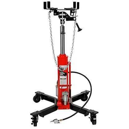 AFF Telescoping Transmission Jack - Truck Transmission Floor Jack with Universal Head and Wide Base (Multiple Weight Capacities) - size: 1,100 lbs Capacity, style: Air Assist