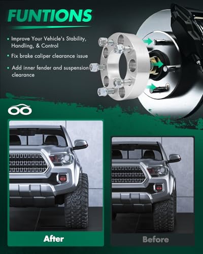 SCITOO 1.5" Wheel Spacers 5x5 for Chevy C1500 Tahoe 2Pcs - color: Silver, size: 2pcs - 5x5 -14x1.5-1.5inch-87.1mm