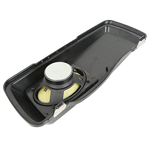 XMT-MOTO Saddlebags Lid with 6"x 9" Speakers Fit for Harley Touring - style: Black Single 6x9 Speaker Saddlebag Lids (93-13)