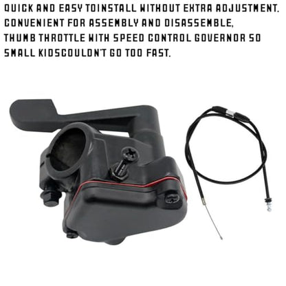 zipelo Thumb Throttle Cable, 7/8'' 22mm Accelerator Control Handle Assembly, Aluminum Motorcycle Accessories Replacement for 50cc 70cc 90cc 110cc 125cc 250cc ATV Quad Go Kart Pit Bike