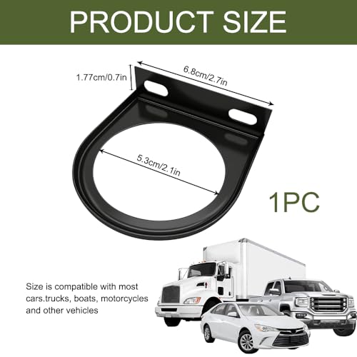 Single Gauge Mounting Panel, Gauge Bracket Holder, Dashboard Gauges Mounting Panel with Single Hole, Universal Metal Gauges Pillar Mount Pod Holder for Car, Truck, Boat and More (1PCS) - color: 1PCS