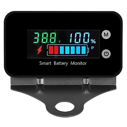 IPX7 Waterproof 7-100v Battery Tester with Mounting Bracket and Alarm &Temp - color: Multicolored