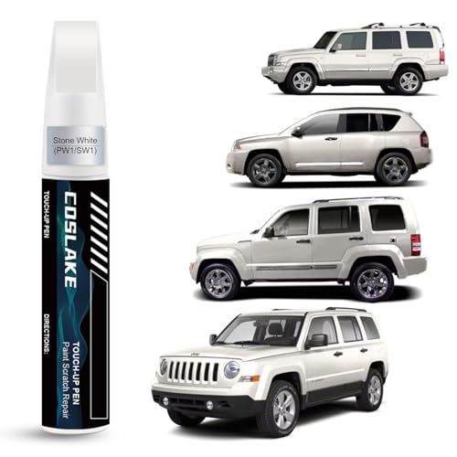 Car Touch Up Paint(Stone White(PW1/SW1)) for Jeep - color: Stone White(PW1/SW1) for 2001~2012 Cherokee, Commander, Compass, Grand Cherokee, Liberty, Patriot, and Wrangler