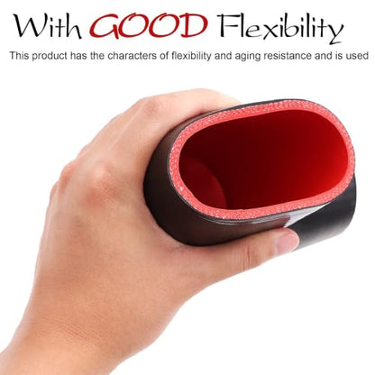 90 Degree Elbow ID 3.5 inch (89mm) Silicone Coupler Hose 4-Ply - size: ID 3.5"