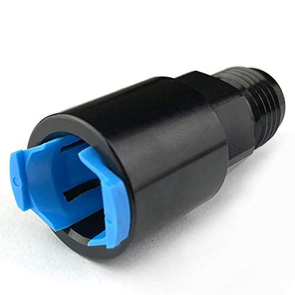 6AN to 5/16 Quick Connect Fuel Rail Line EFI Adapter Fitting LS LS1 LS3 Hose GM Quick-Disconnect Female Push-On Aluminum Black - color: Black+Blue, size: 6AN to 5/16
