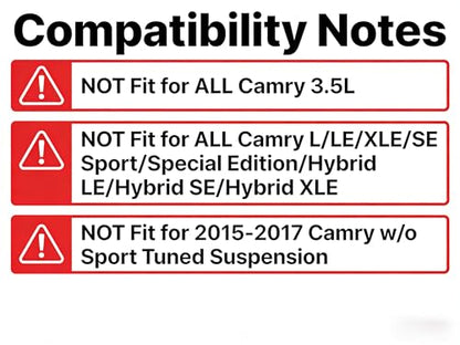 Front Struts for 12-17 Toyota Camry (2.5L SE), 15 & 17 Camry (2.5L XSE)