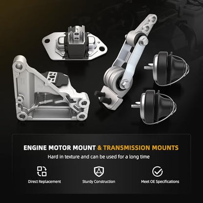 Engine Motor Mount Set, for Volvo S60 S80 V70 XC70 XC90 275 2.5T - style: for S60/S80/V70/XC70/XC90 2.5T 2001-2006