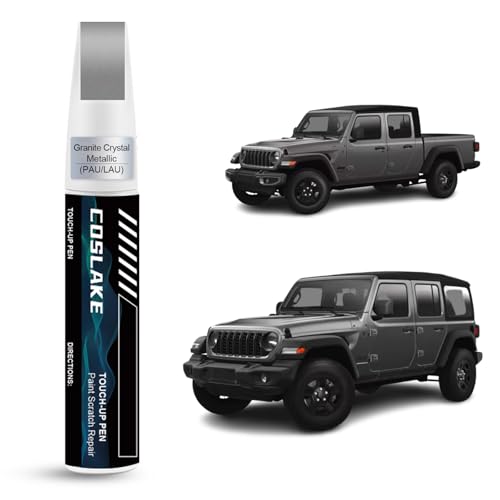 Car Touch Up Paint(Granite Crystal Metallic(PAU/LAU)) for Jeep - color: Granite Crystal Metallic(PAU/LAU) for 2025 Wrangler/2024 Wrangler/2025 Gladiator/2024 Gladiator