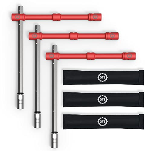 GTE TOOLS - LugStrong 26" Universal Compact Lug Wrench Set, Super-Strong Tire Iron & Lug Nut Remover - 2x more torque! Never Get Stuck on the road again! 3-PACK - color: 3-pack