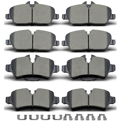 D1308 D1309 Front Rear Ceramic Brake Pads With Clips Fit For Mini Cooper 2007 2008 2009 2010 2011 2012 2013 2014 2015 - size: D1308 D1309