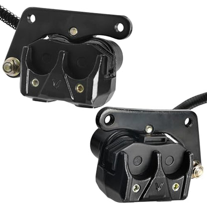 Twin Caliper Hydraulic Rear Brake Assembly with Master Cylinder & Lever for Rear Drive ATV Quad Trike