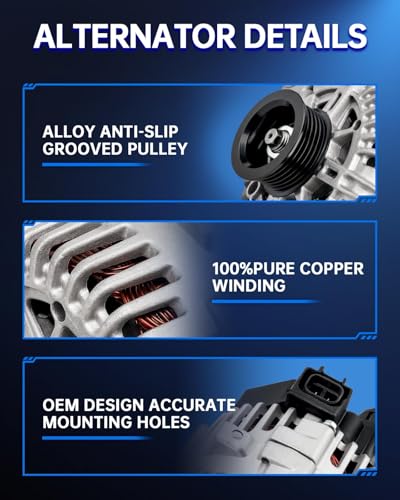 Alternator for 2005-2015 for Toyota Tacoma 4.0L MT(w/o Towing) - style: 11139N