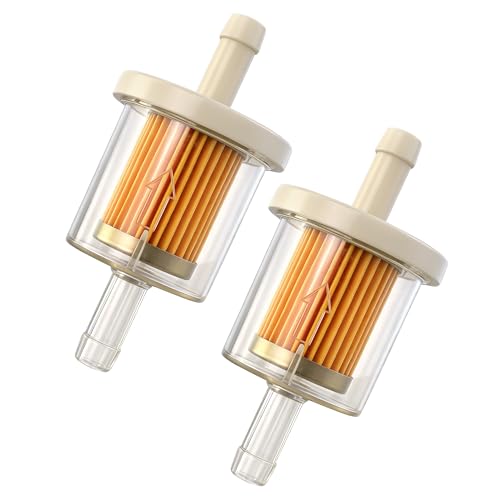 BlingKingdom 2PCS Inline Fuel Filter, Fit for 8 mm Fuel Lines, Lawn Mowers
