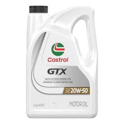 Castrol GTX 20W-50 Conventional Motor Oil, 5 Quarts - size: 5 Quarts