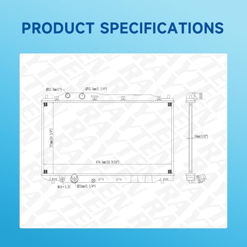 Rayten 2926 Radiator Compatible with 2006-2011 Honda Civic 2.0L L4 1998cc 122ci,Replace# 19010RNBA51 19010RNBA01 CRS2926 - size: RAD:2926