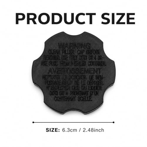 Brake Master Cylinder Reservoir Tank Cap Brake Fluid Cap, Compatible with Hyundai Accent Azera Elantra Santa Fe Sonata Tucson Kia Optima Soul Sorento, Replace 58531-2B500 58531-07000