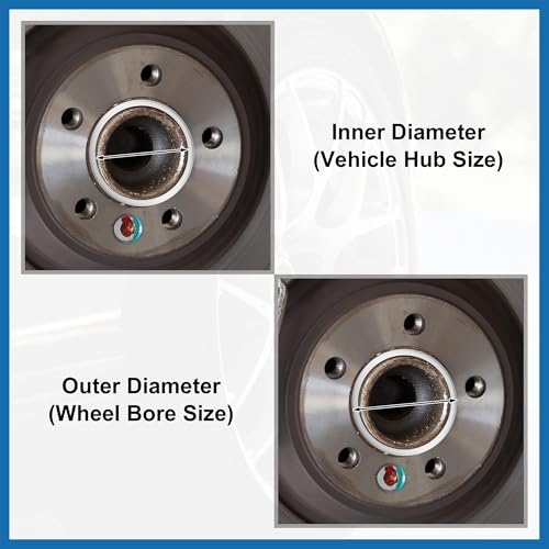 4pcs OD 110mm to ID 77.8mm Aluminium Alloy Car Hub Centric Rings