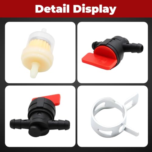 Nakkaa 1/4" Fuel Filter Shut Cut Off Compatible With Mowers Garden Machines