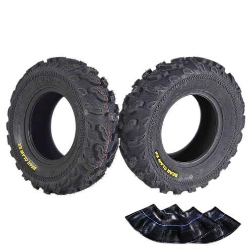 Kenda Bearclaw EX K573-21x7-10 Front Tires for All Terrain (ATV), UTV, and Side by Side (SxS) Vehicles with TR-6 Inner Tubes - Bear Claw EX 21x7x10 (2-Pack) - size: 21x7-10 (2 Tires + 2 Tubes)