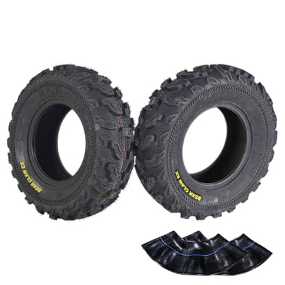Kenda Bearclaw EX K573-21x7-10 Front Tires for All Terrain (ATV), UTV, and Side by Side (SxS) Vehicles with TR-6 Inner Tubes - Bear Claw EX 21x7x10 (2-Pack) - size: 21x7-10 (2 Tires + 2 Tubes)