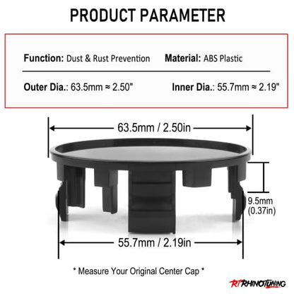 RTrhinotuning 4PCS 2.5 in Wheel Center Caps Compatible with Lexus SC300 SC400 GS400 GS300 GS430 ES330 LS430, 42603-24250 42603-48060 OD: 2.5"(63.5mm) ID: 2.19"(55.7mm) Black Hub Caps - color: Black