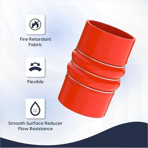 Endure 3.5"(89mm) Turbo Intercooler Hose, CAC Silicone 4-Ply - Red - color: Red, size: 3.5Inch-(89mm)