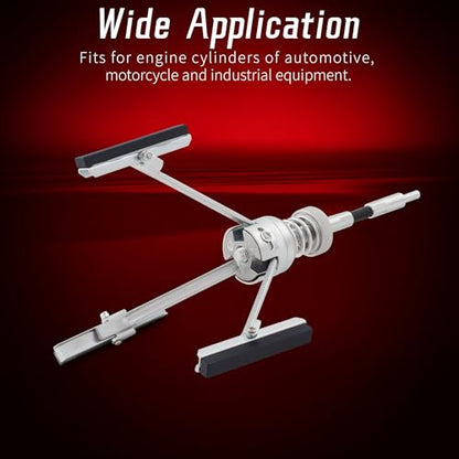 Cylinder Hone Tool, Adjustable for 2"-7", with Extra 3PC 3" Stones - size: 3pc 3"