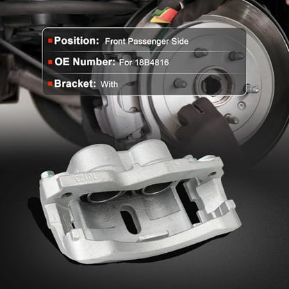 cciyu Front Right Disc Brake Caliper Assembly w/Bracket 18B4816 - size: Front Right[18B4816]