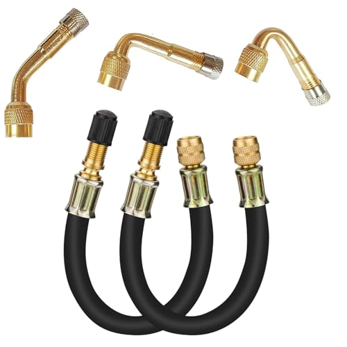5 Pack Tire Valve Extension, 2Pcs 8.25 Inch Flexible Valve Stem Extenders - color: Black1