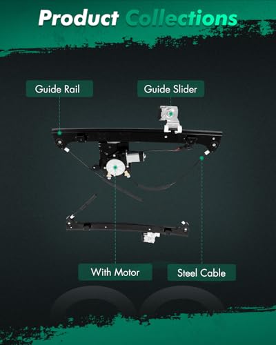 SCITOO Front Right Passenger Side Power Window Regulator with Motor Fit for 2004-2007 for Buick Rainier,2002-2009 for Chevrolet for Trailblazer,741-691 - style: 741-691