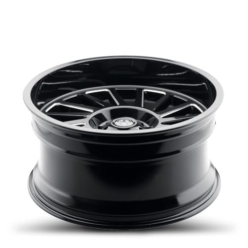 22x10 Gloss Black Milled Aluminum Alloy Wheel | 5x127mm Bolt Pattern | -21mm Offset | 4.6in Backspacing | 78.1mm Center Bore | 2500 lb Load Rating