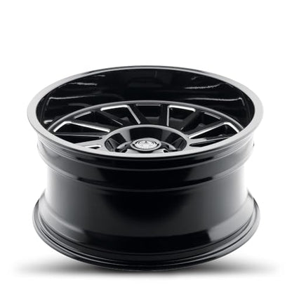 22x10 Gloss Black Milled Aluminum Alloy Wheel | 5x127mm Bolt Pattern | -21mm Offset | 4.6in Backspacing | 78.1mm Center Bore | 2500 lb Load Rating