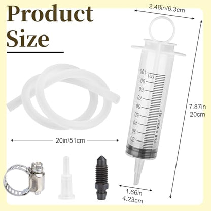 Motorcycle Brake Bleeder Kit, 100ml Pump Hydraulic Disc Bleeding Tool