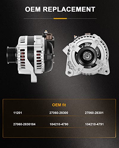 ROADFAR 100AMP Alternator for Toyota for RAV4 2.4L 2006-2008,for 11201
