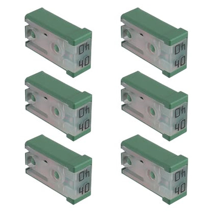40A 32V Mini Slotted Automotive MCASE Shaped Cartridge Fuse Kit(Pack of 6pcs,40A) - style: 40A