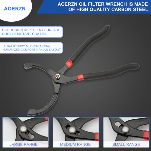 Premium 12inches Adjustable Oil Filter Wrench Pliers