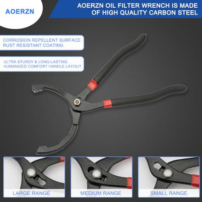 Premium 12inches Adjustable Oil Filter Wrench Pliers