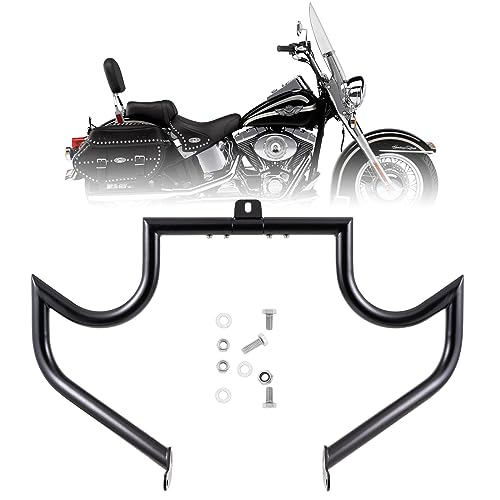Kinglemc Crash Bar Engine Guard for Harley Softail(Black-C) - color: Black-C