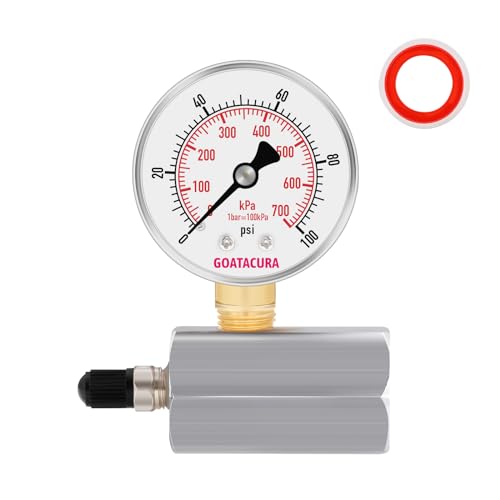 0-100psi/kpa Gas Test Pressure Gauge, 2" Dial Size, 3/4" FNPT Connection, Chrome Plated Steel Body Assembly, 3-2-3% Accuracy - size: 0-100psi, style: Chrome Plated Steel Body