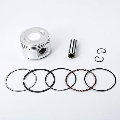 Glixal GY6 100cc 50mm Complete Big Bore Cylinder Rebuild Kit with Performance Big Valve Cylinder Head Assy for 139QMB 139QMA 147QMD Engine Scooter Moped ATV Go-Kart (69mm-18.5/20.5mm Larger Valves)