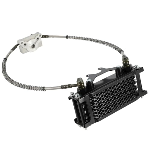 Motorcycle Oil Cooler Cooling Radiator Engine Kit Universal for CRF XR KLX 50 70 90 110 125 140cc SSR Taotao Coolster Kayo Dirt Pit Bike ATV Black - color: Black