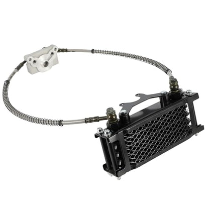 Motorcycle Oil Cooler Cooling Radiator Engine Kit Universal for CRF XR KLX 50 70 90 110 125 140cc SSR Taotao Coolster Kayo Dirt Pit Bike ATV Black - color: Black