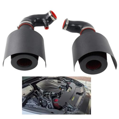 Cold Air Intake with Heat Shield Fit for 2016-2024 Infiniti Q50 Q60 3.0L Twin Turbo VR30DDTT, Increased Horsepower & Throttle Response - color: 2016-2024 Infiniti Q50 Q60 3.0L with Heat shield
