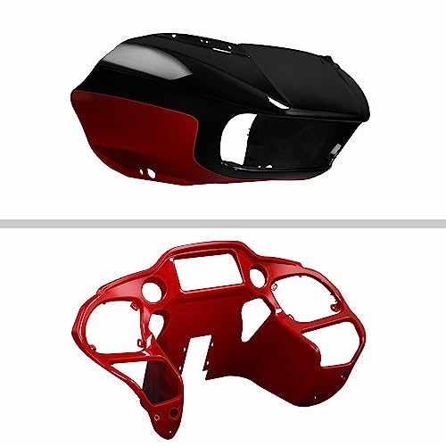 HR3 Billiard Red/Vivid Black Outer Fairing + Inner Fairing Fit for Road Glide Compatible with 2020 Road Glide Limited FLTRK (Replace for OEM) - color: Billiard Red / Vivid Black
