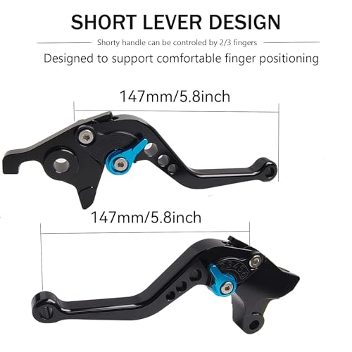 Adjustable Short Levers Replacement for 450NK 450SR 450SS 450-SR - color: Blue