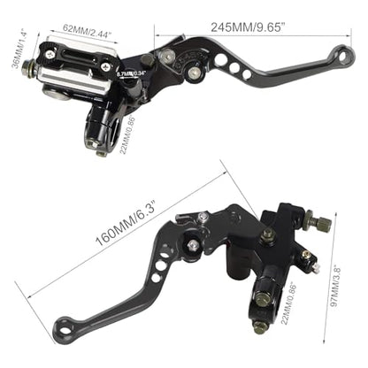 Motorcycle Clutch Brake Levers 7/8" 22mm Master Cylinder Lever Set