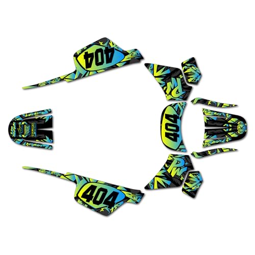 Graphics Kit for Yamaha PW 50 (All Years) SHATTER Series Lime 21 Mil - Dirt pit bike motorcycle stickers, dirtbike racing automotive decal motocross accessories no-plastics - color: Lime, size: 21 Mil - Pro Edition